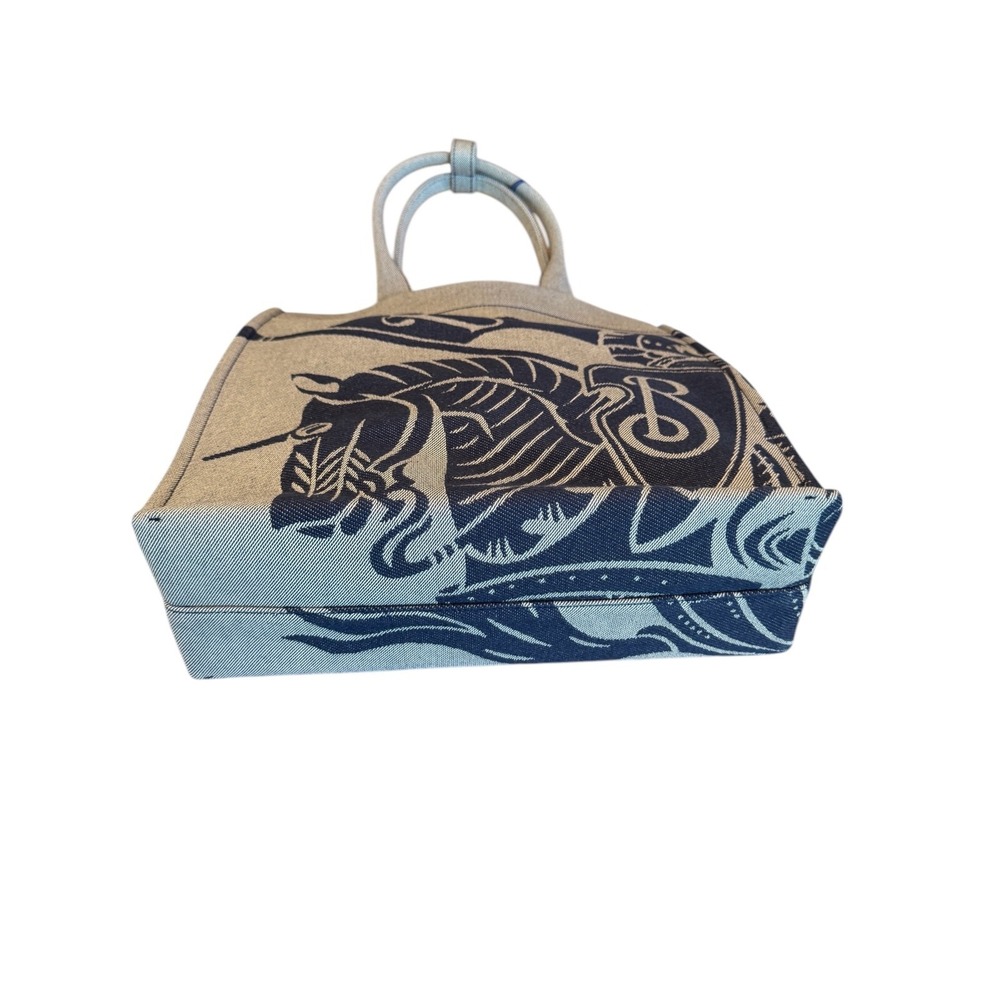 Burberry Unisex Cotton LL EKD Tote in Knight Blue, large, with graphic, 8090432 - Picture 4 of 14